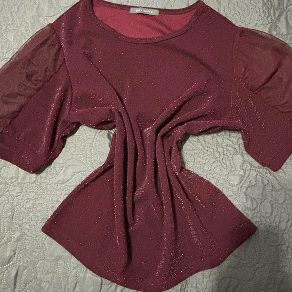 SUZY SHIER SPARKLY CROP TOP - Picture 2 of 2